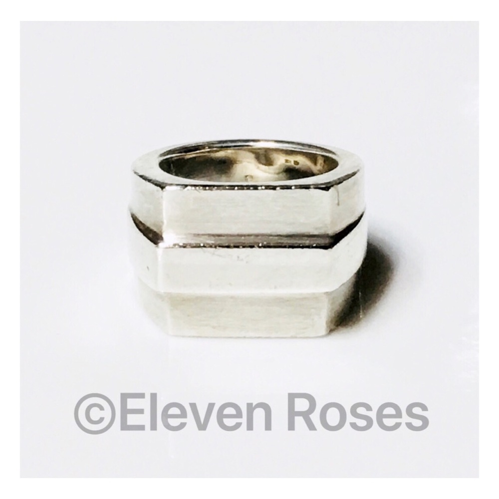 XL Sterling Silver Gucci Ring
